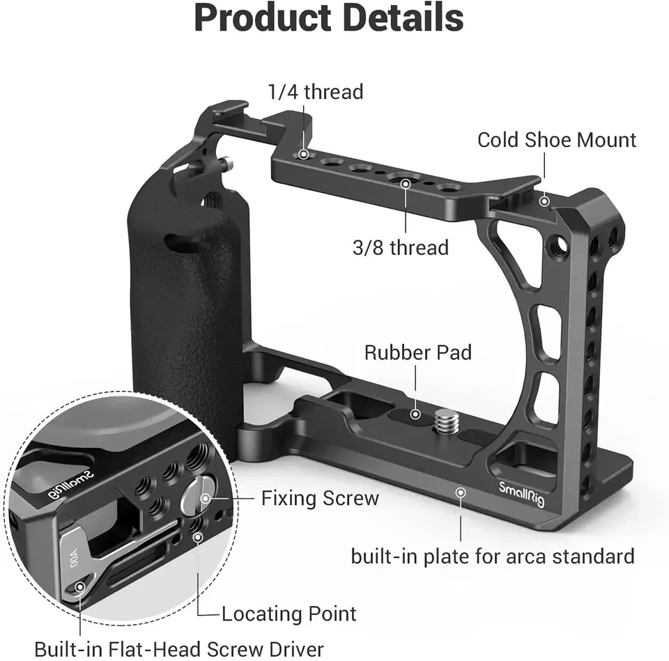 Camera Cold Shoe - 2026 Gaiola para Câmera DSLR SmallRig