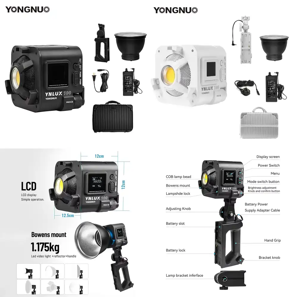 Photography Studio - YONGNUO YNLUX100 100W 3200K-5600K Luz de