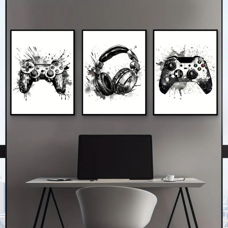 Photography Course - Conjunto de 3 Quadros em Tela
