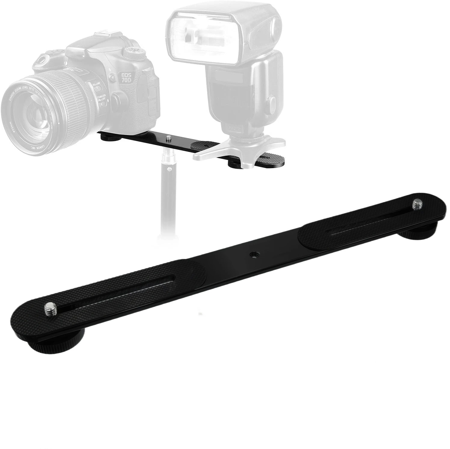 Hot Shoe Adapter - Suporte de Flash Duplo em Liga