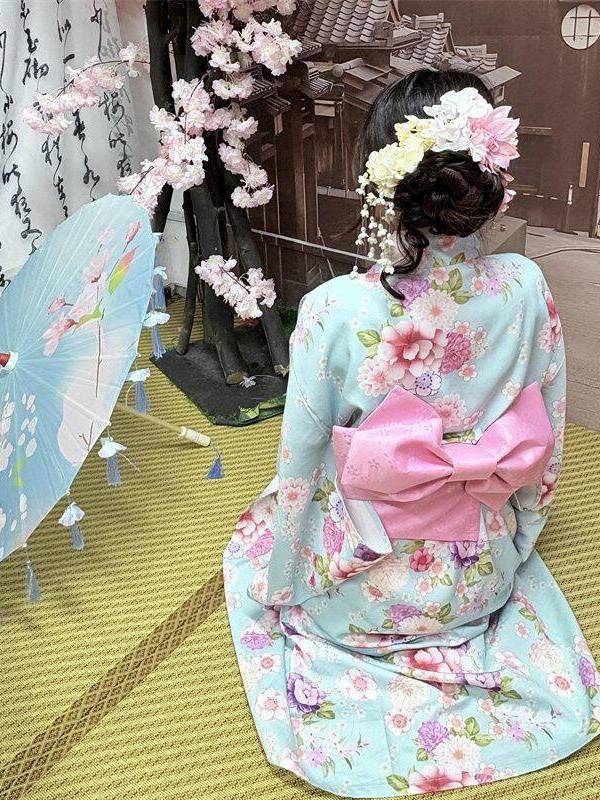Photography Young - Vestido de Fotografia Estilo Quimono Japonês