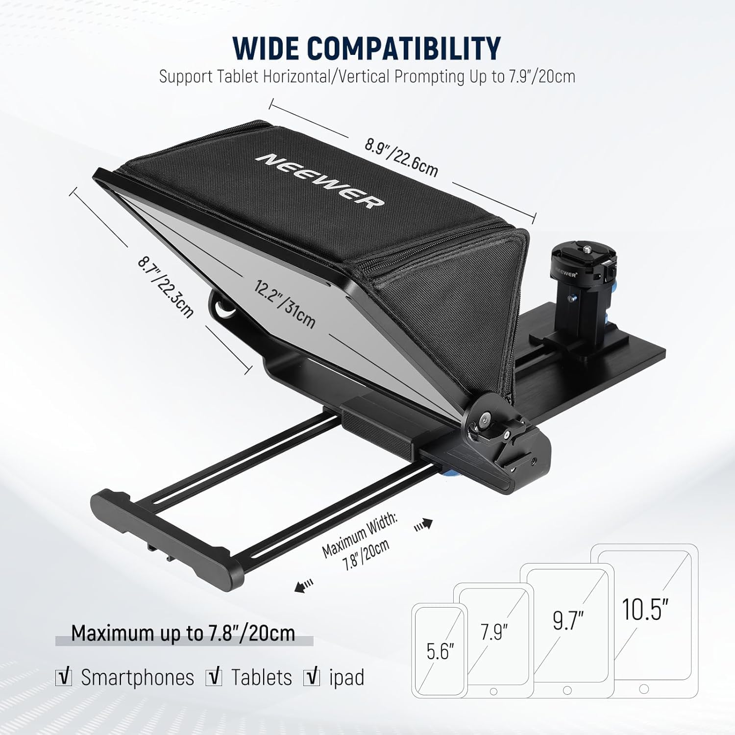 Teleprompter para Tablets iPad - Camera Cold Shoe avaliação e preço