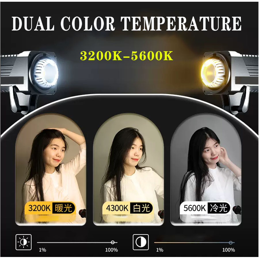 Luz de vídeo Bi LED de 300 W c - Strobe Light Studio avaliação e preço